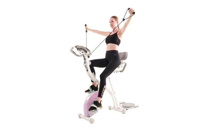 Велотренажер X-Bike DFC DavCreator Max PRO, бело-розовый Велотренажер X-Bike DFC DavCreator Max PRO, бело-розовый
