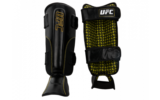 Защита голени на липучках (Черная - L/XL) UFC