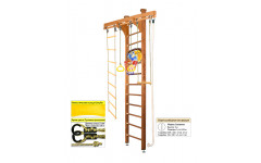 Шведская стенка Kampfer Wooden Ladder Ceiling Basketball Shield (№2 Ореховый Высота 3 м)