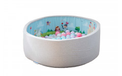 Детский сухой бассейн ROMANA Принцессы ДМФ-МК-02.55.01 + 150 шариков (+ 150 шаров (розовый/мятный/жемчужный/сиреневый))