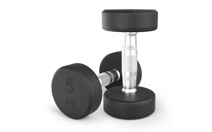 Гантель UNIX Fit PRO круглая обрезиненная 5 кг, 2 шт. Гантель UNIX Fit PRO круглая обрезиненная 5 кг, 2 шт.