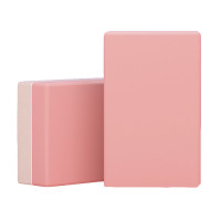 Блок для йоги и фитнеса UNIX Fit (200 г) 23 х 15 х 7 см, 1 шт, розовый (2 оттенка)