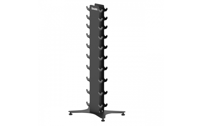 Набор обрезиненных фиксированных штанг Smith DB145-BC 10-30кг с изогнутой ручкой, шаг 5кг